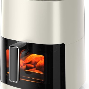 Air Fryer, 6QT Square Airfryer with Visual Window, 400°F Fast Heating Air Fryers Oven with Timer, Auto-Off, Non Toxic & Non Stick, Multiple 12 Modes for Roast, Bake, Dehydrate, Fry, Reheat