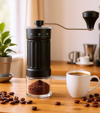 Externally adjustable manual coffee grinder, coffee grinder, coffee gift, hand-cranked coffee grinder