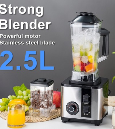 Stainless steel high-speed blender, multi-functional large-capacity household food processor, juicer, soy milk maker, grinder, blender, smoothie maker