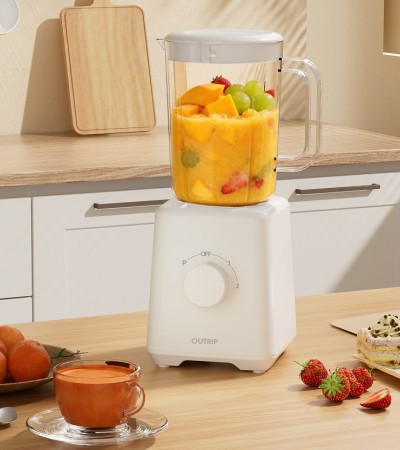 Small tabletop blender, household juicer, baby food maker, smoothie maker, four-blade stainless steel blade, multiple colors available