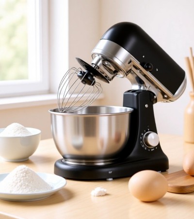 5L Metal Body Dough Mixer, DC Motor, Silent Stand Mixer, Food Mixer, OEM Customization Available